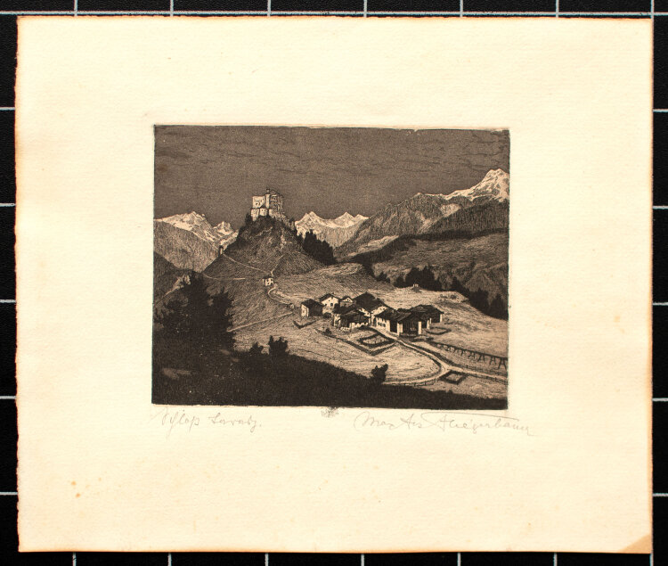 Max Josef Fliegerbauer - Schloß Tarasp (Schweiz) -...