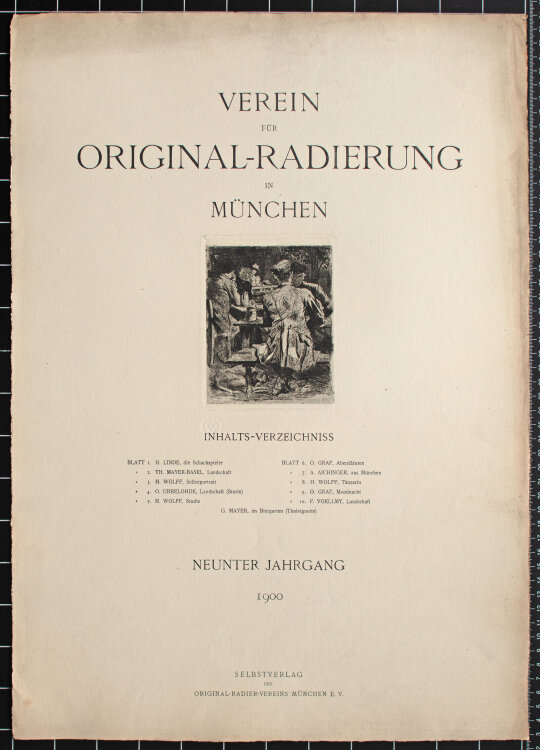 G. Mayer - Im Biergarten - 1900 - Radierung mit Aquatinta