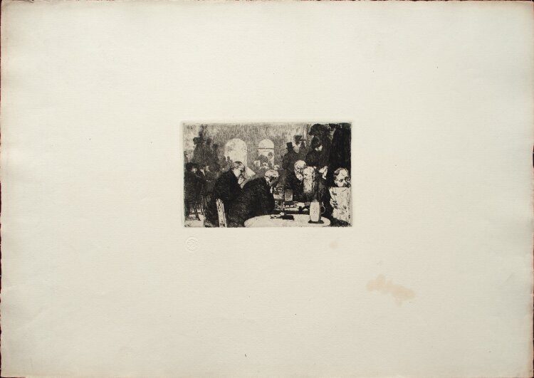 Hermann Linde - Die Schachspieler - 1900 - Radierung