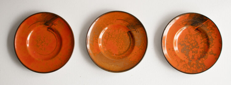 Hildegard Delius - Set aus 3 Tellern - Ca. 1931 - Keramik, handbemalt