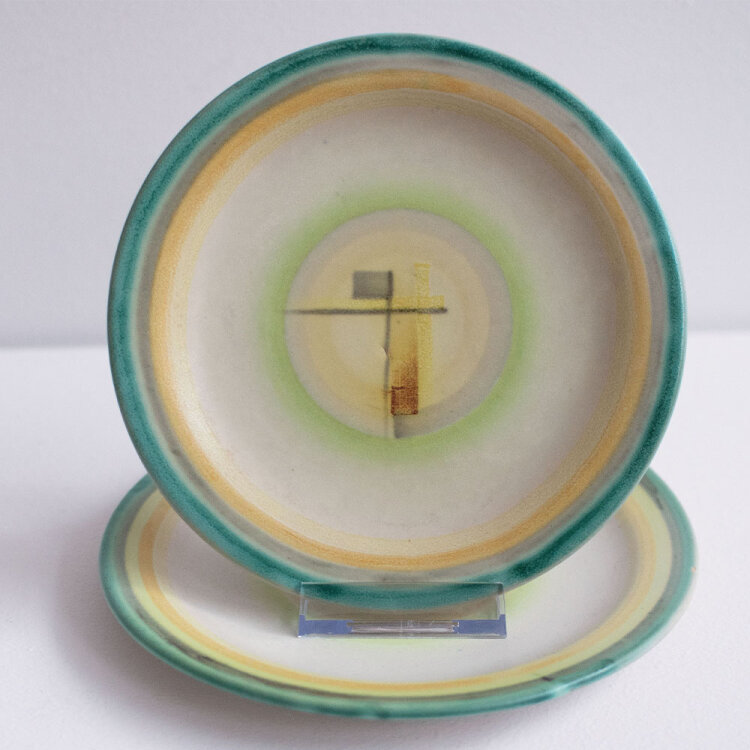 Hildegard Delius - Set, 2 Dessertteller - ca. 1931 -...