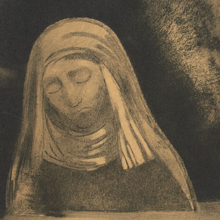 nach Odilon Redon - Trauernde - Ca. 1950 - Heliogravur