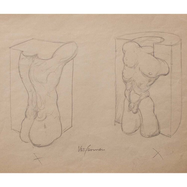 Bernd Sikora - männlicher Torso - undatiert -...
