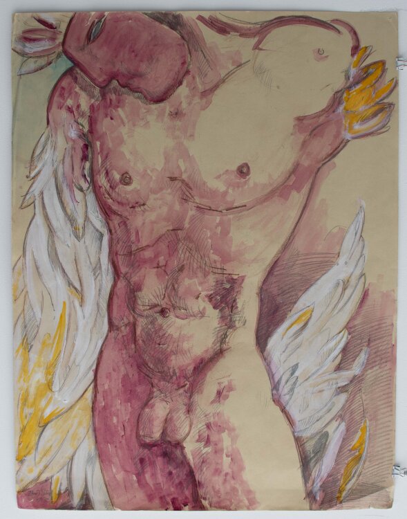 Bernd Sikora - Männlicher Torso - 1972 - Aquarell...
