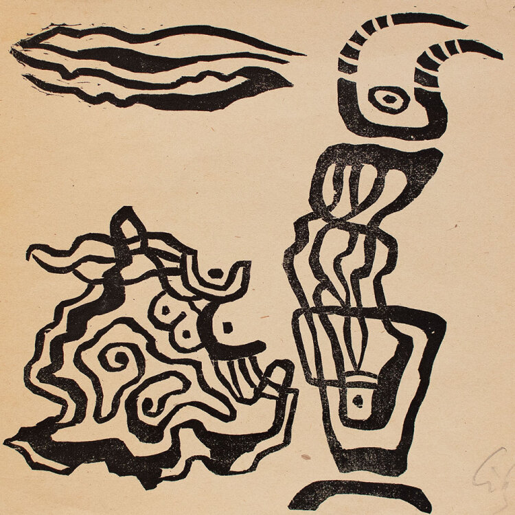 Karl Otto Götz - Daphnis und Chloe - 1947 - Holzschnitt