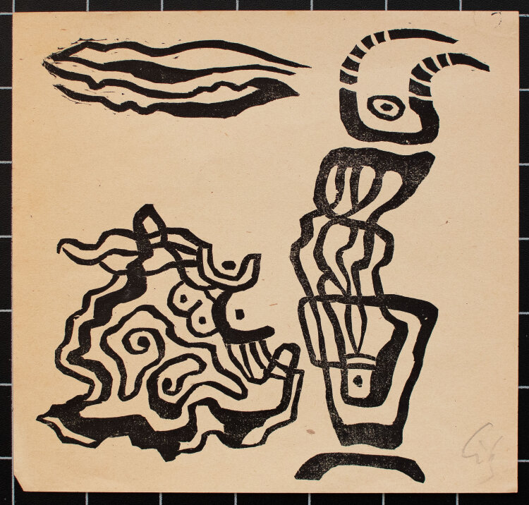 Karl Otto Götz - Daphnis und Chloe - 1947 - Holzschnitt