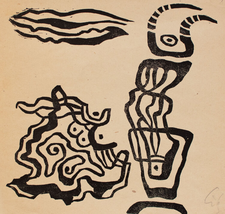 Karl Otto Götz - Daphnis und Chloe - 1947 - Holzschnitt