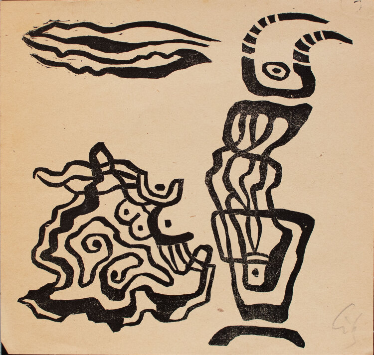 Karl Otto Götz - Daphnis und Chloe - 1947 - Holzschnitt
