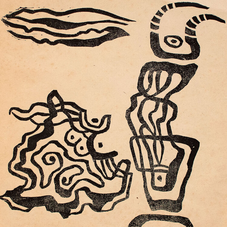 Karl Otto Götz - Daphnis und Chloe - 1947 - Holzschnitt