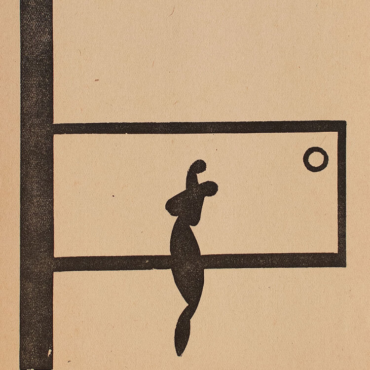 Pierre Flouquet - Abstrahierte Figur - 1925 - Linolschnitt