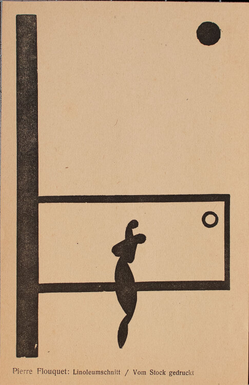 Pierre Flouquet - Abstrahierte Figur - 1925 - Linolschnitt