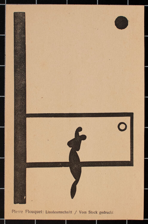 Pierre Flouquet - Abstrahierte Figur - 1925 - Linolschnitt