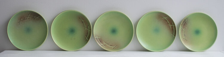 Margarete Weiß - Set, 5 Dessertteller - 1931 - Keramik, handbemalt
