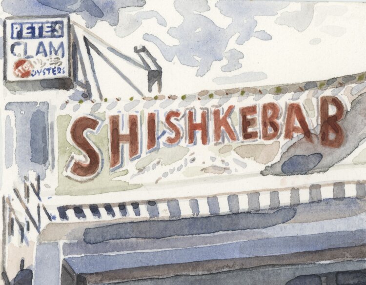 Andreas Hachulla - Coney Island Clam - 2018 - Aquarell