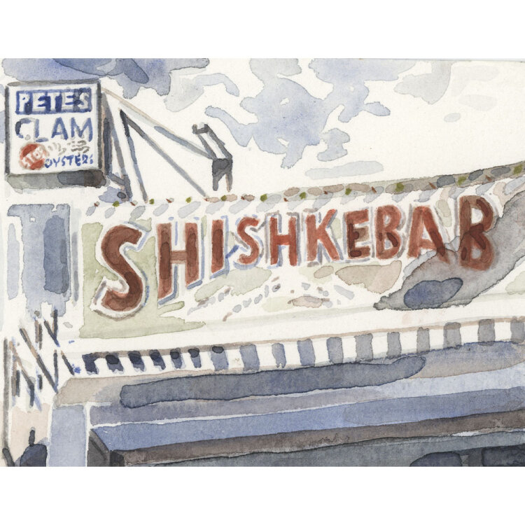 Andreas Hachulla - Coney Island Clam - 2018 - Aquarell