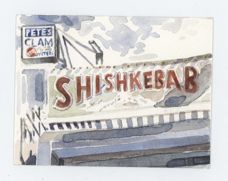 Andreas Hachulla - Coney Island Clam - 2018 - Aquarell