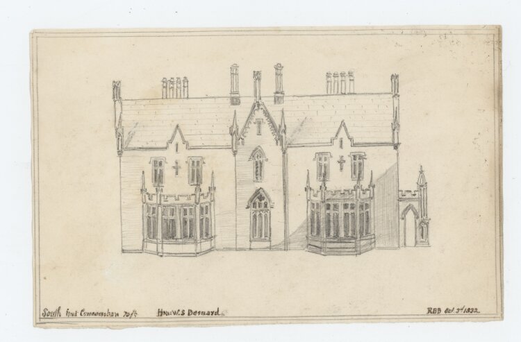 Englischer Zeichner - South front Castle - 1832 -...