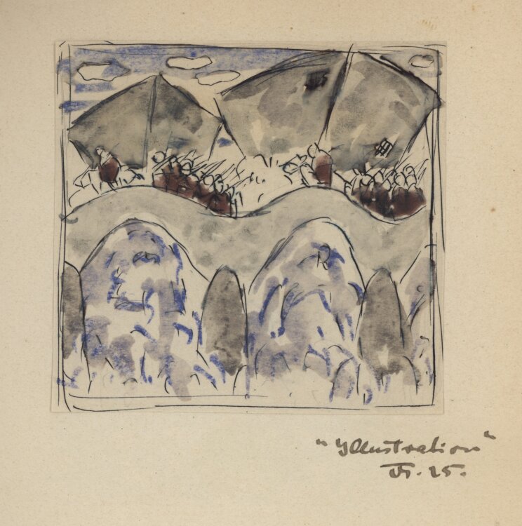 Bernhard Nowak (d.i. Cavon) - Das schwarze Buch - 1925-1926 - Aquarell und Tuschfeder