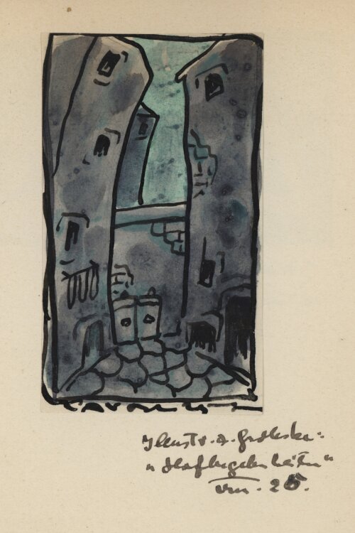 Bernhard Nowak (d.i. Cavon) - Das schwarze Buch - 1925-1926 - Aquarell und Tuschfeder