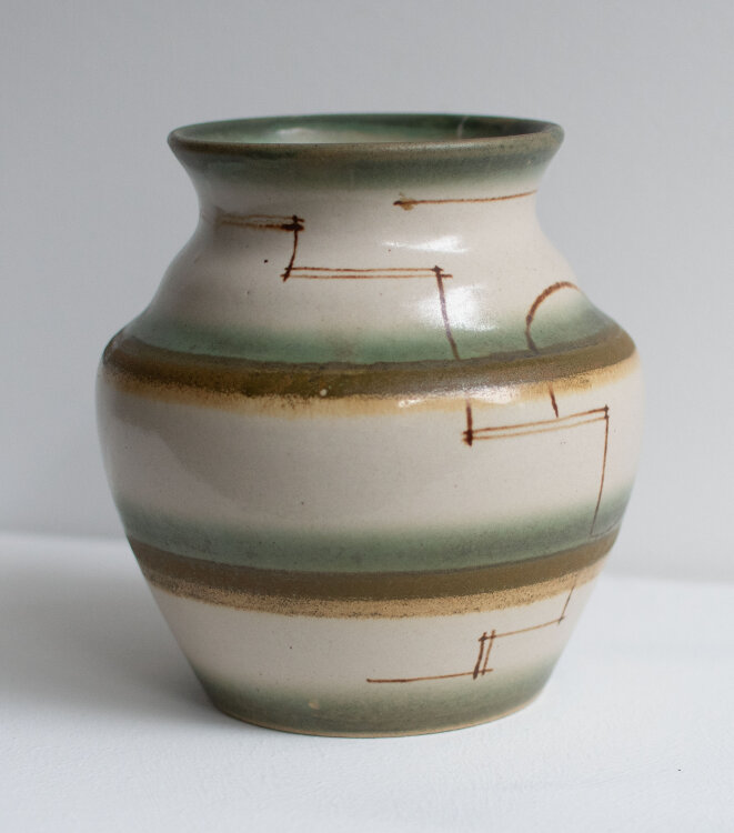 Carl Fischer, Kunstkeramische Werkstätten Bürgel - Vase - undatiert - Keramik, handbemalt