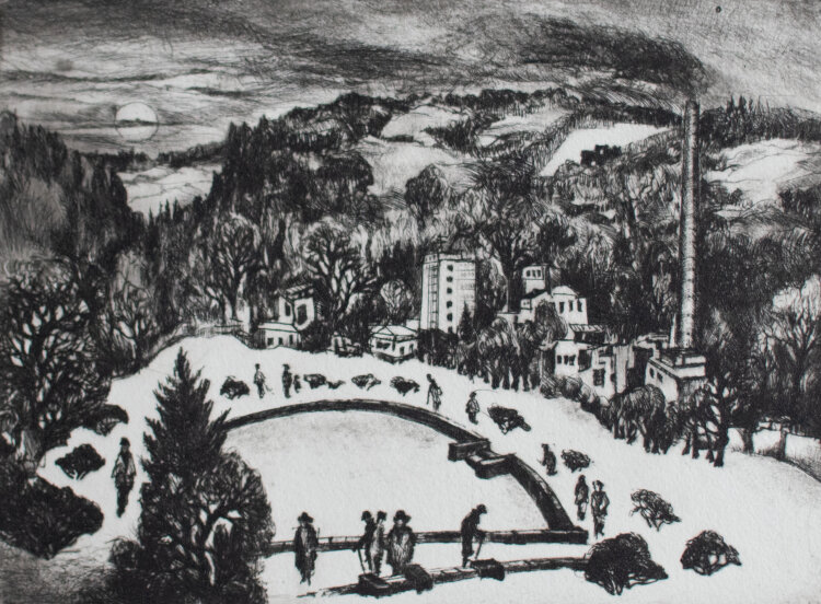 Lutz Voigtmann - Im Stadtpark - undatiert - Radierung