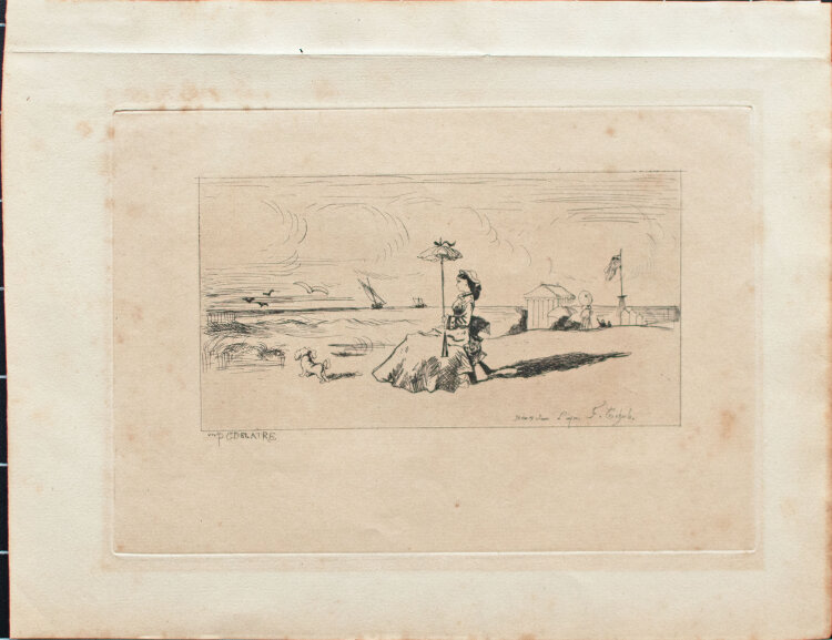Henry Somm - Le parasol de Trouville - 1874 - Radierung