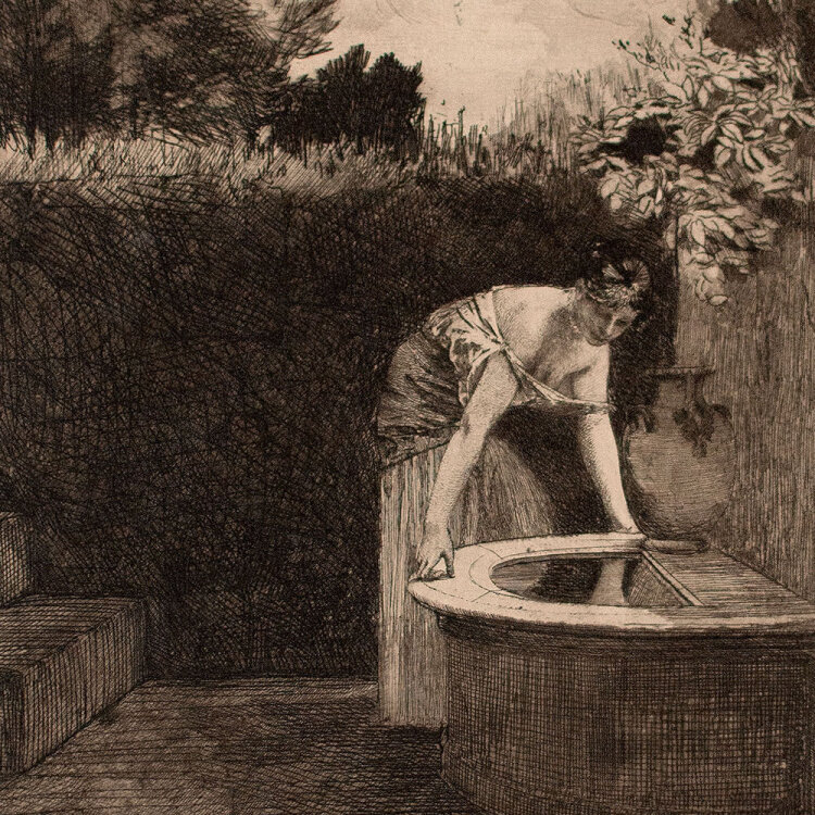 Maximilian Dasio - Gesicht - um 1900 - Radierung