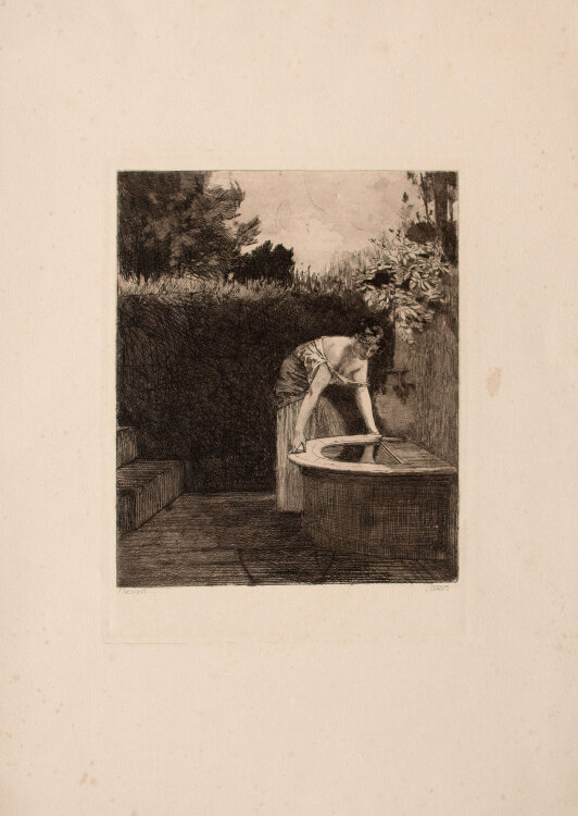 Maximilian Dasio - Gesicht - um 1900 - Radierung