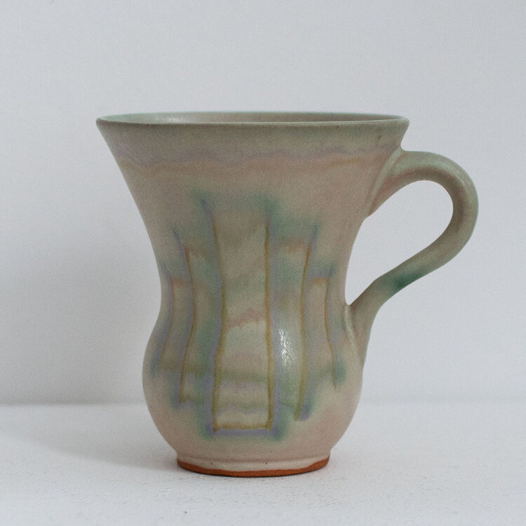 Steingutfabrik Velten-Vordamm - Kleine Henkelvase -...
