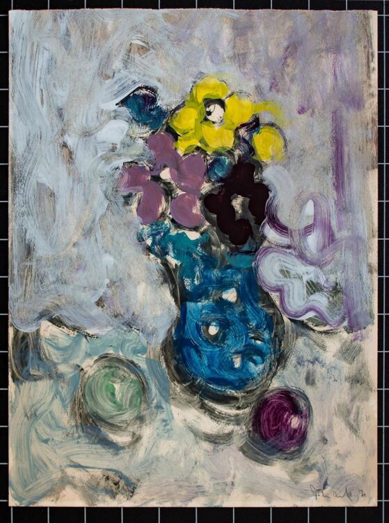Roland Frenzel - Blumenstillleben - 1971 - Acrylmalerei