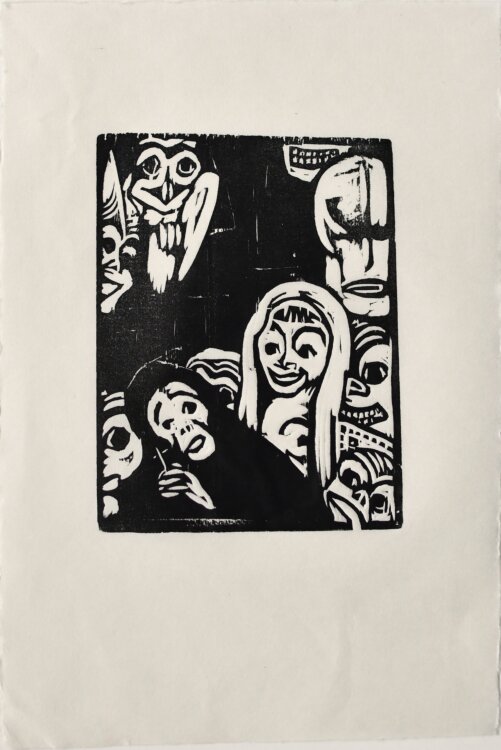 Hans Joachim Lau - Maskerade - 1920er Jahre/ 2025 - Holzschnitt