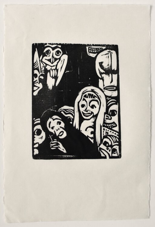 Hans Joachim Lau - Maskerade - 1920er Jahre/ 2025 - Holzschnitt