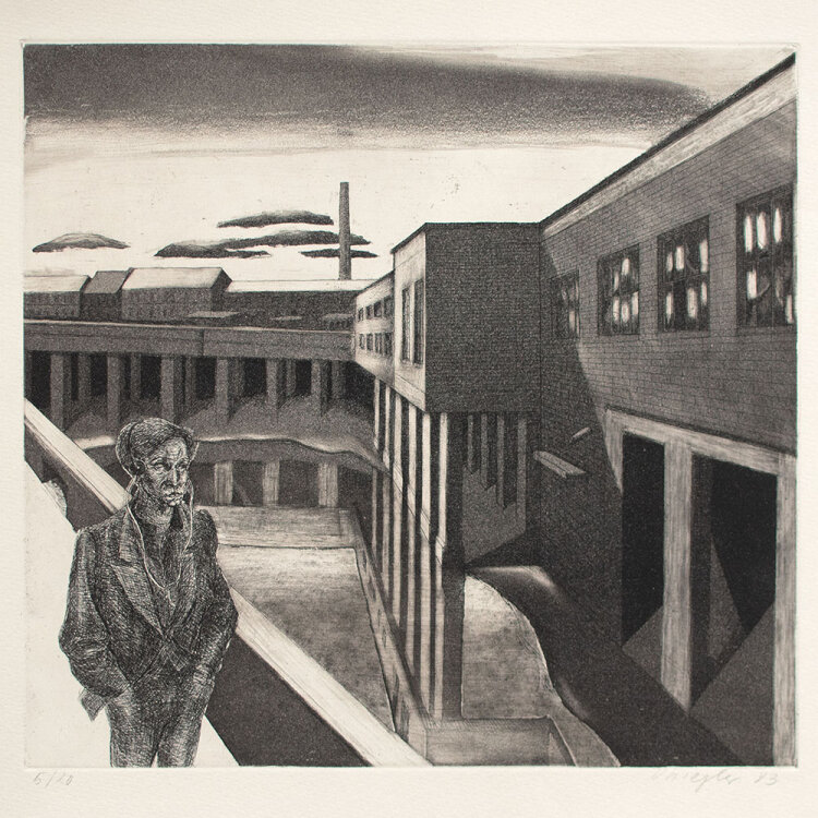 Doris Ziegler - Scheffler vor dem Leipziger Stelzenhaus -...