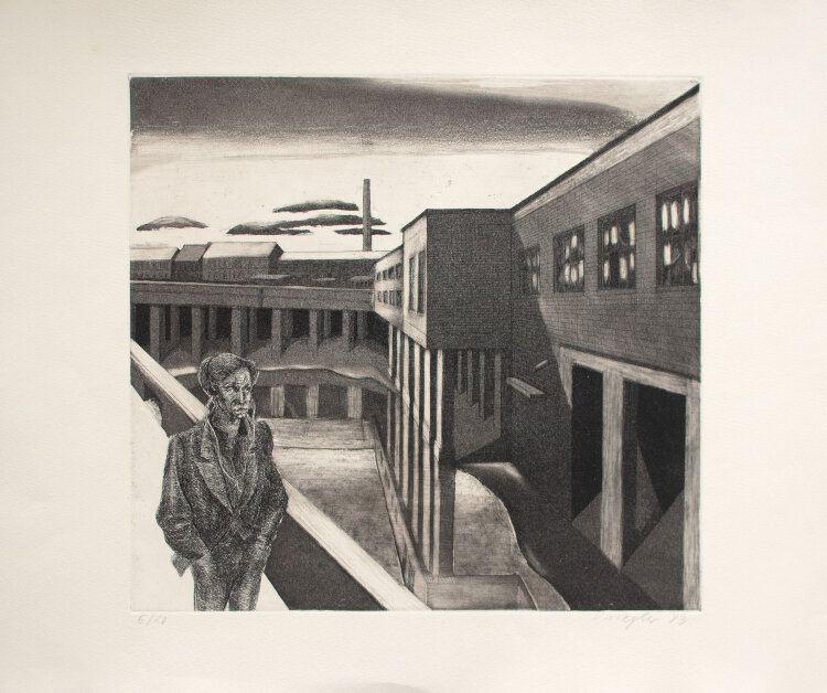 Doris Ziegler - Scheffler vor dem Leipziger Stelzenhaus -...