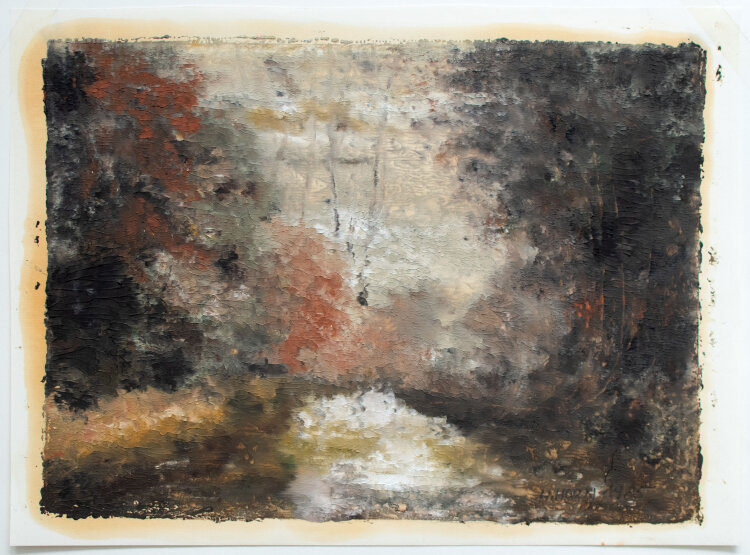 Harry Horn - Herbstliche Landschaft - 1985 - Monotypie