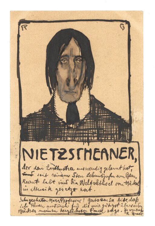 Richard Graef - Nietzscheaner - 1905 - Tusche und Bleistift