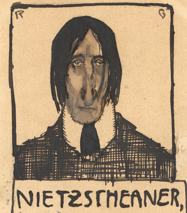 Richard Graef - Nietzscheaner - 1905 - Tusche und Bleistift