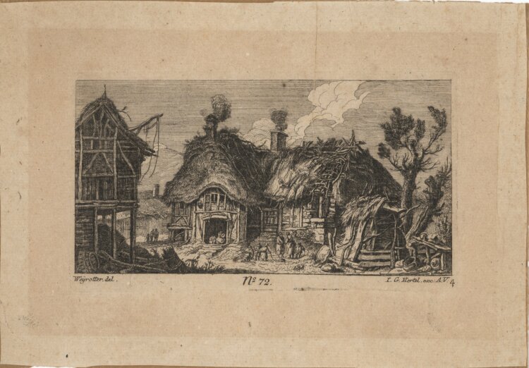Johann Georg Hertel - Küstenlandschaft - 18. Jhd. - Radierung