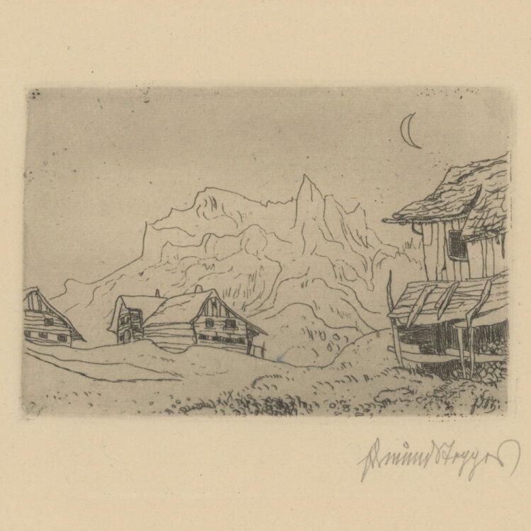 Edmund Steppes - Opus 66 - Berghütten - Um 1912 -...