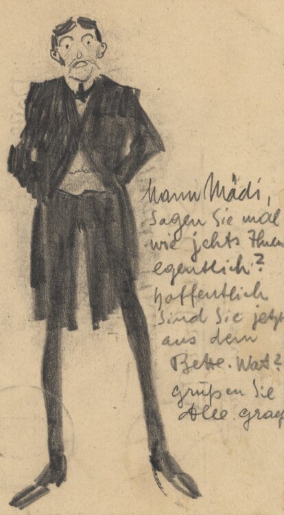Richard Graef - Mann im Frack - 1906 - Graphit