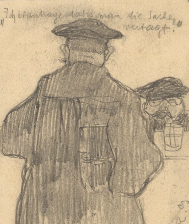 Richard Graef - Richter in der Kneipe - 1905 - Bleistift