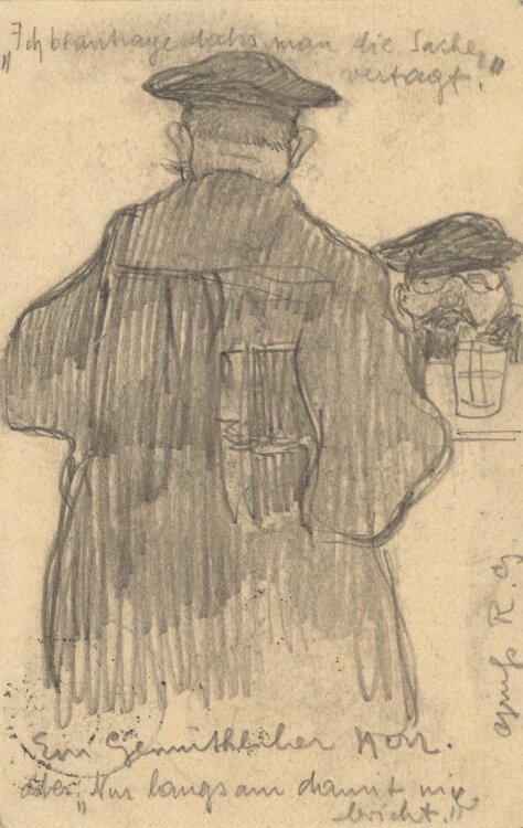 Richard Graef - Richter in der Kneipe - 1905 - Bleistift