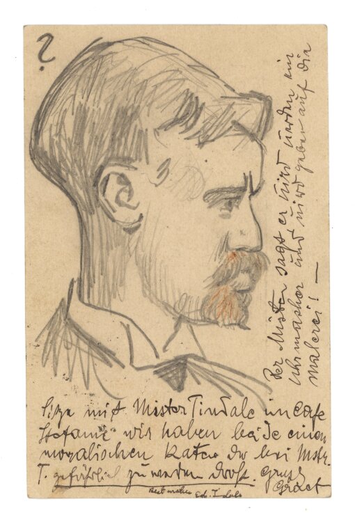 Richard Graef - Porträt Edward Tindale - 1904 - Bleistift und Rötel