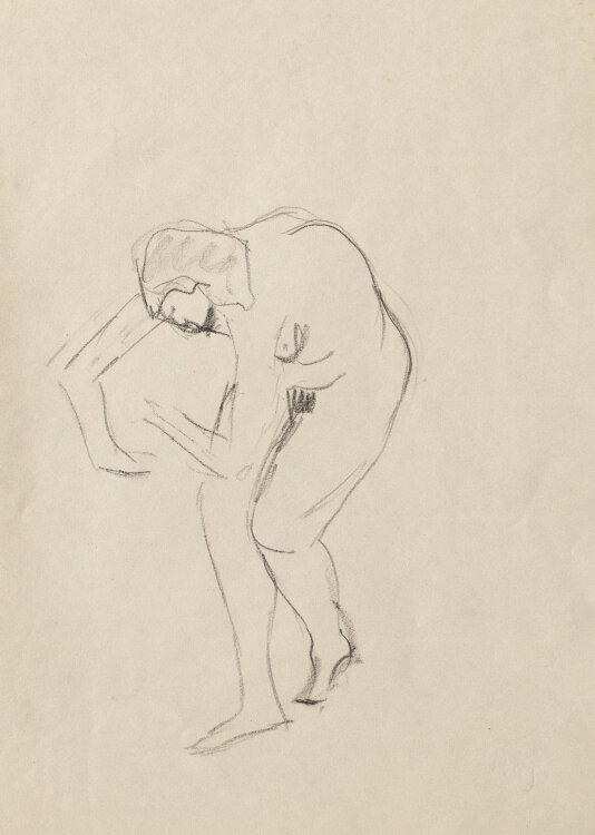 Max Schwimmer - Frauenakt gebeugt, Studie - 1935 -...