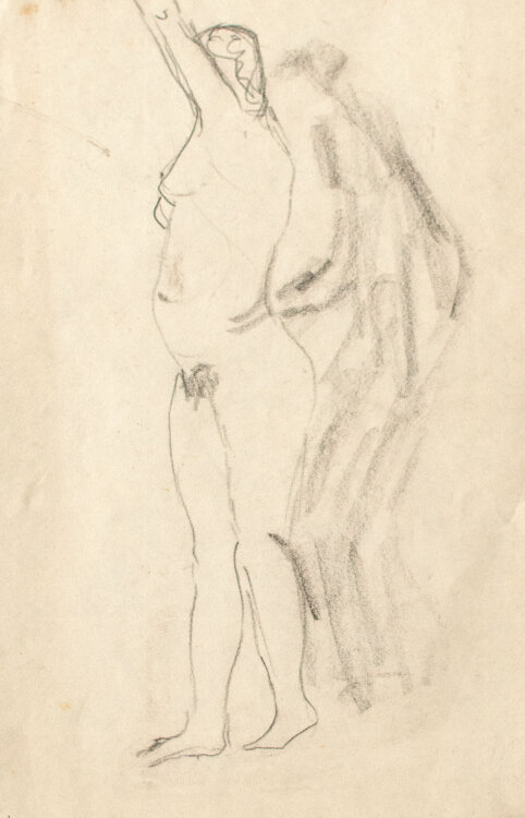 Max Schwimmer - Frauenakt gestreckt, Studie - 1935 -...