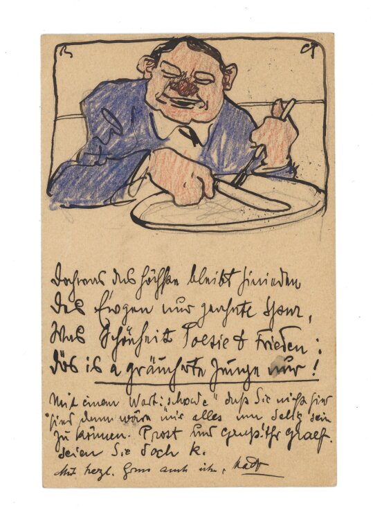 Richard Graef - Essender Mann - 1906 - Tinte und Buntstift