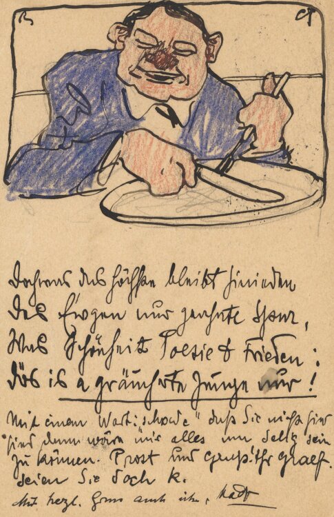 Richard Graef - Essender Mann - 1906 - Tinte und Buntstift