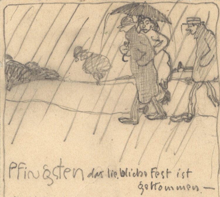 Richard Graef - Spaziergänger - 1906 - Bleistift