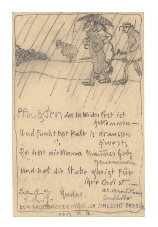 Richard Graef - Spaziergänger - 1906 - Bleistift