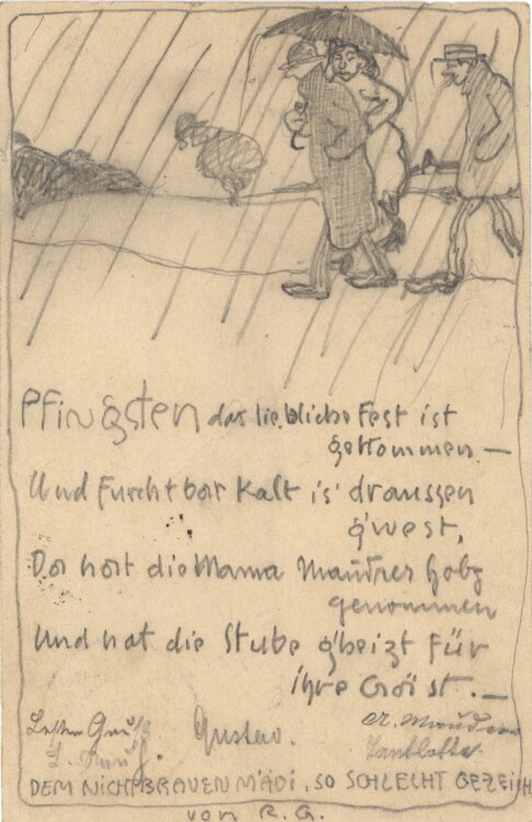 Richard Graef - Spaziergänger - 1906 - Bleistift